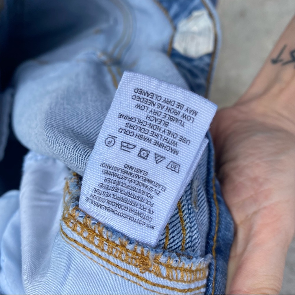 FREE PEOPLE Distressed Hem Zipper Jeans - Picture 6 of 11